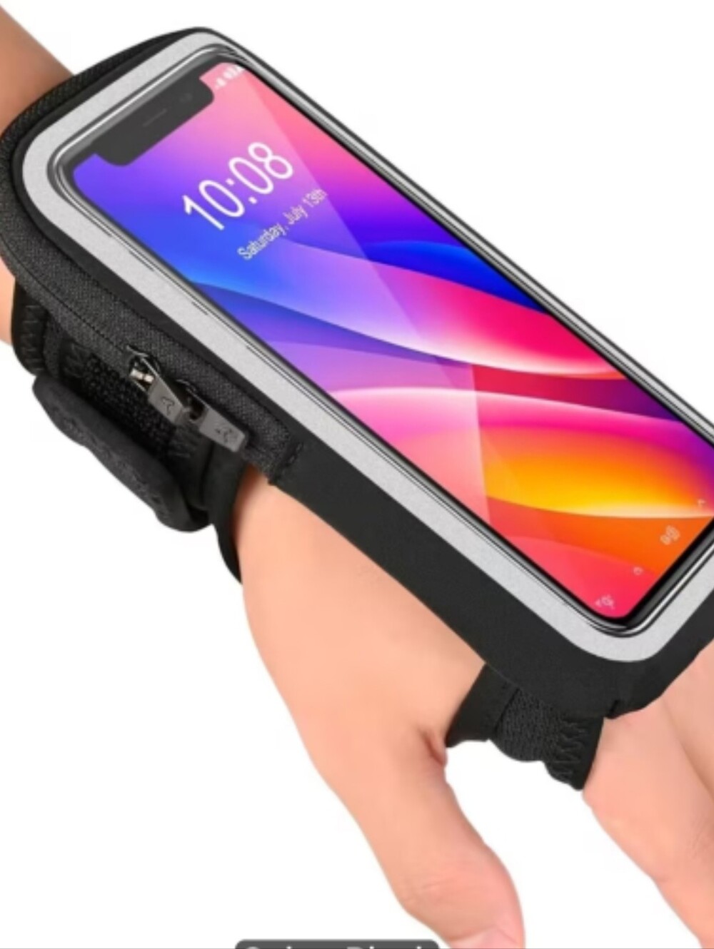 Black Wristband Phone Holder / Forearm Armband – New